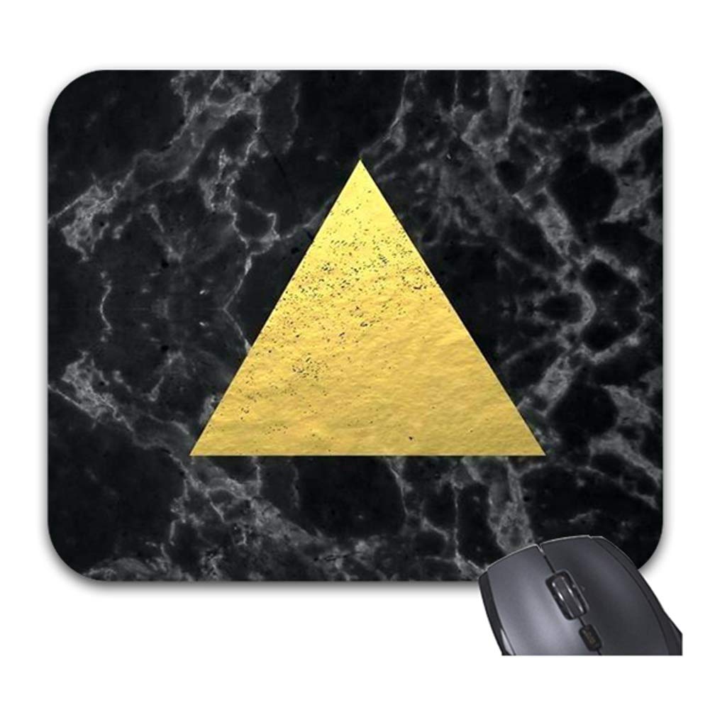 Funice Black and Gold Marble Mouse Pads Trendy Office Computer Accessories 9 x 7.5inch