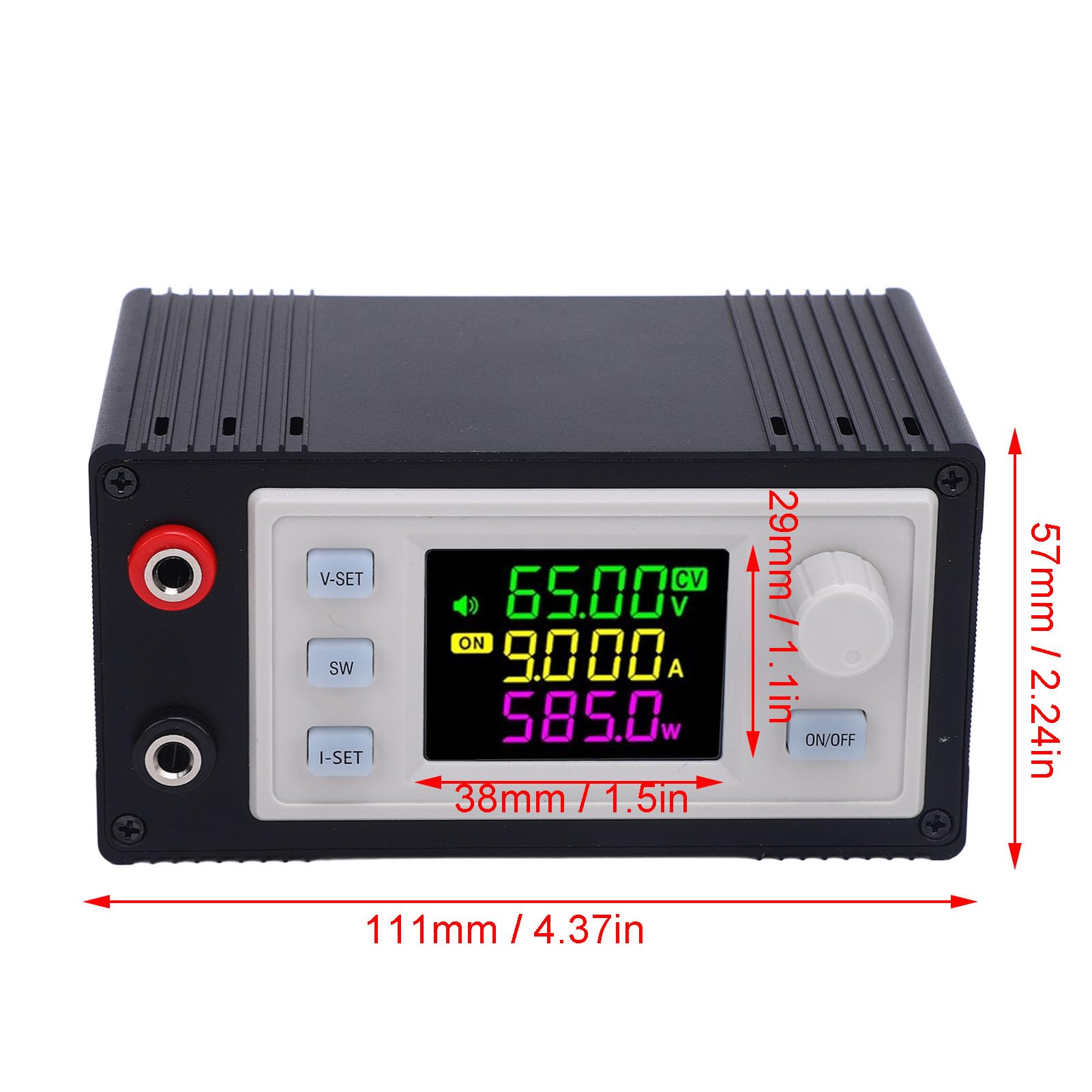 Socobeta Regulador de Voltaje CC a CC Ajustable Salida Eficiente de 585 W para Controladores LED Fuente de Alimentación de Laboratorio, Material ABS