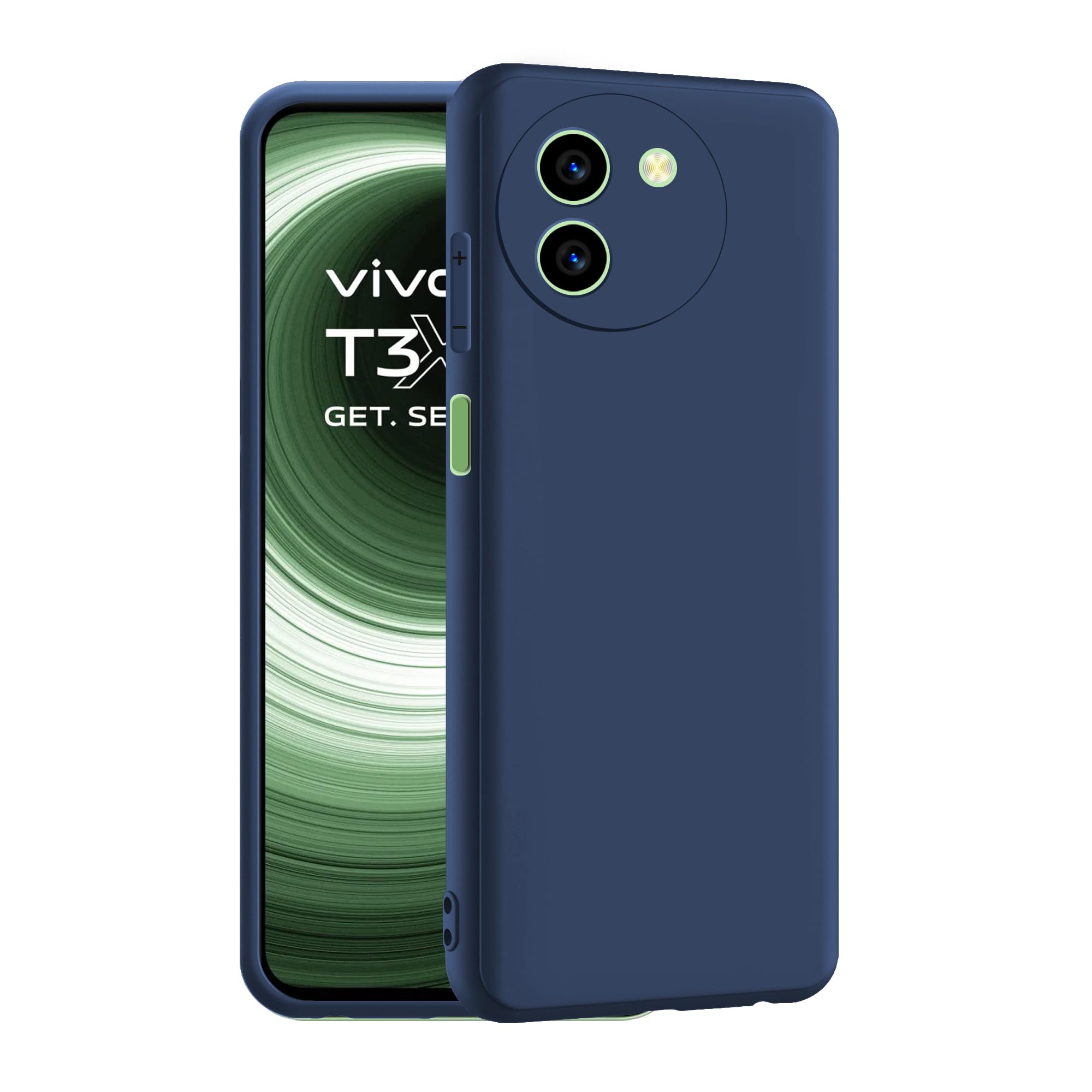 CEDO Vivo T3X (5G) Back Cover | Camera Bump Protection & Inner Velvet Fabric Lining | Ultra Slim Matte Soft Rubberised Case Cover (Blue) (B0D2V3H97X) Amazon Price History, Amazon Price Tracker