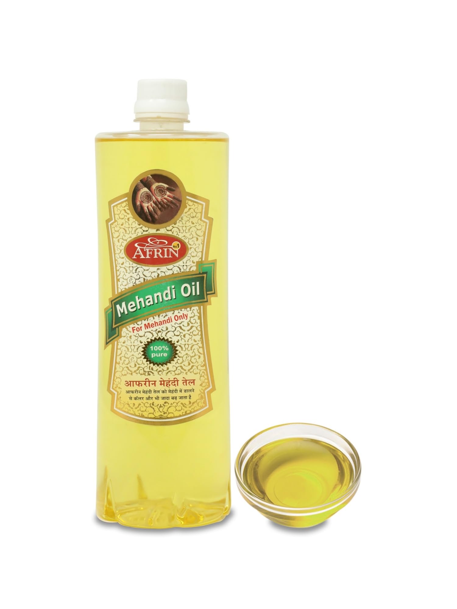 AFRIN Henna Mehendi Heena Oil 1 Litre For Making Mehendi Cones | 100% Pure Natural Oil For Darker And Brighter Shades & Long Lasting Stain