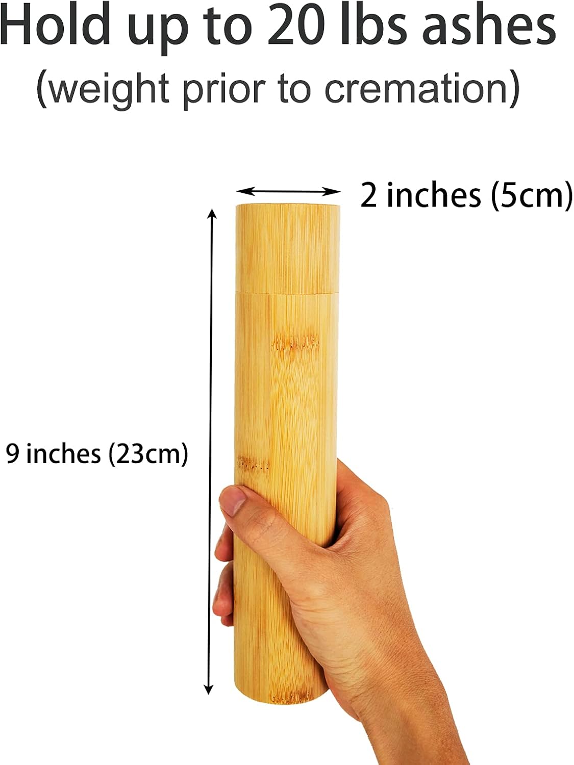 Set of 2 Small Bamboo Scattering Urn Tubes and Gray Velvet Bags for Spreading Human Male Female Pet Dog Cat Cremation Ashes - Image 6