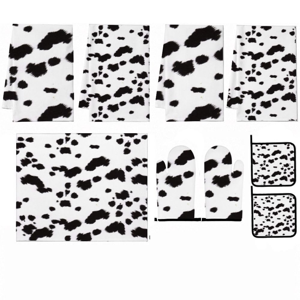 9PCS Stampa Dalmata 1 Cucina Decor e Accessori Set