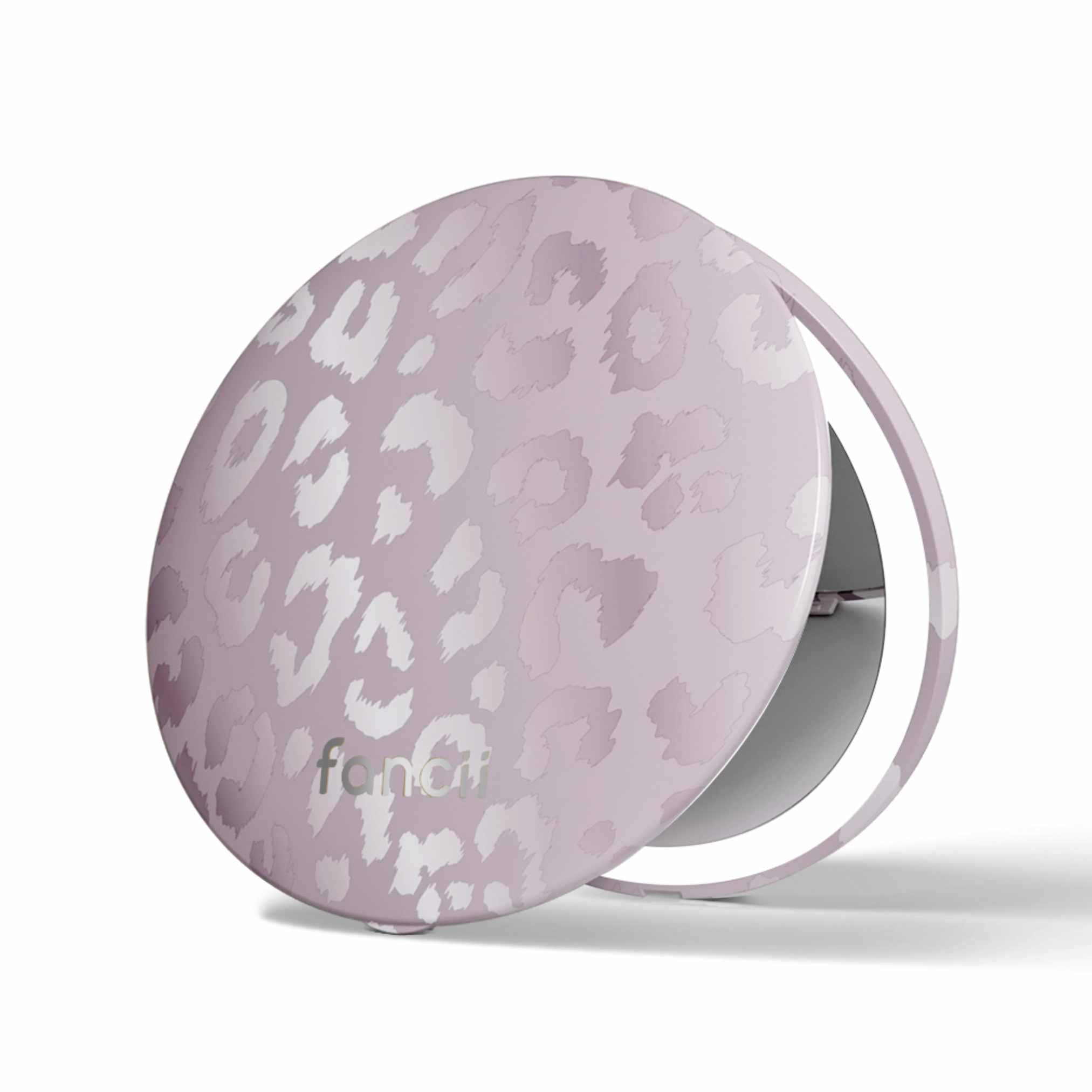 Fancii Mini Taylor, specchio ingranditore compatto con luce LED, 10x/1x, ricaricabile, 3 impostazioni di illuminazione, dimmerabile, piccolo specchio da viaggio illuminato da tenere in mano, per tasca