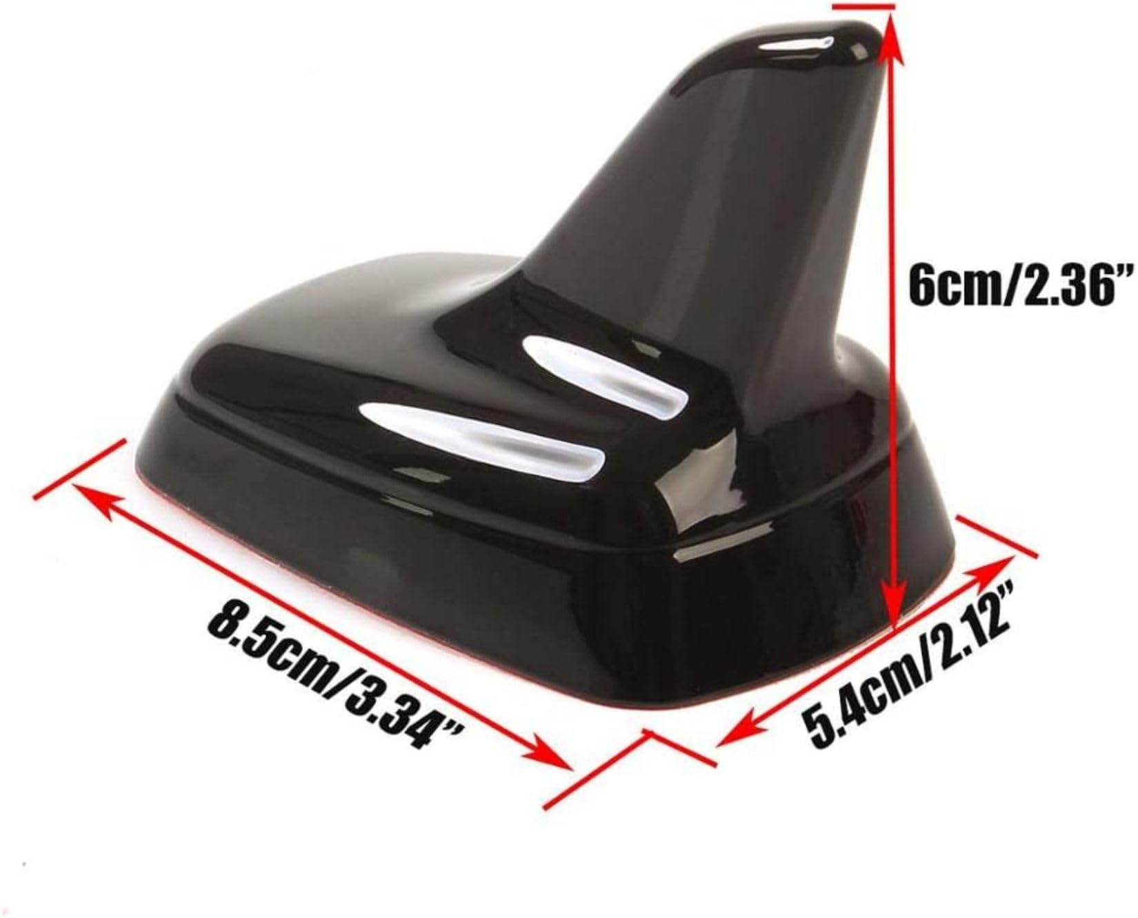 SHENGANG Antena Aleta Tiburon Coche para Audi A1 A3 A4 A5 A6 A7 A8 C5 Q7, Coche Techo Superior Am/FM Señal Radio, ABS Autoadhesiva Impermeable Accesorios Coche,Black