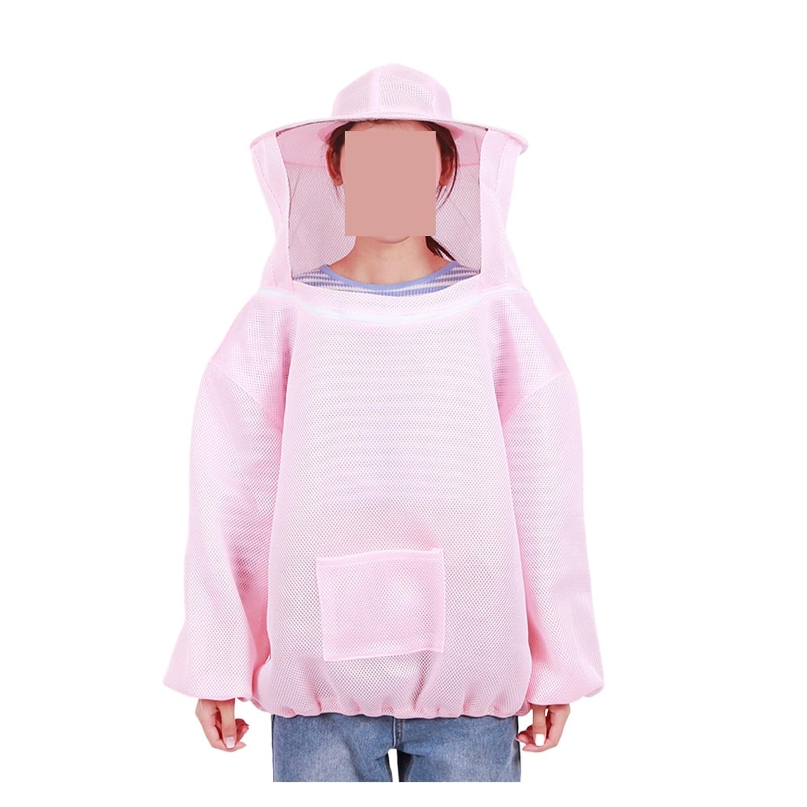 Beekeeping Anti-Bee Clothing Beekeeping Suit Beekeeper Body with Bee-Proof Cap Beekeeping Equipment(Roze)