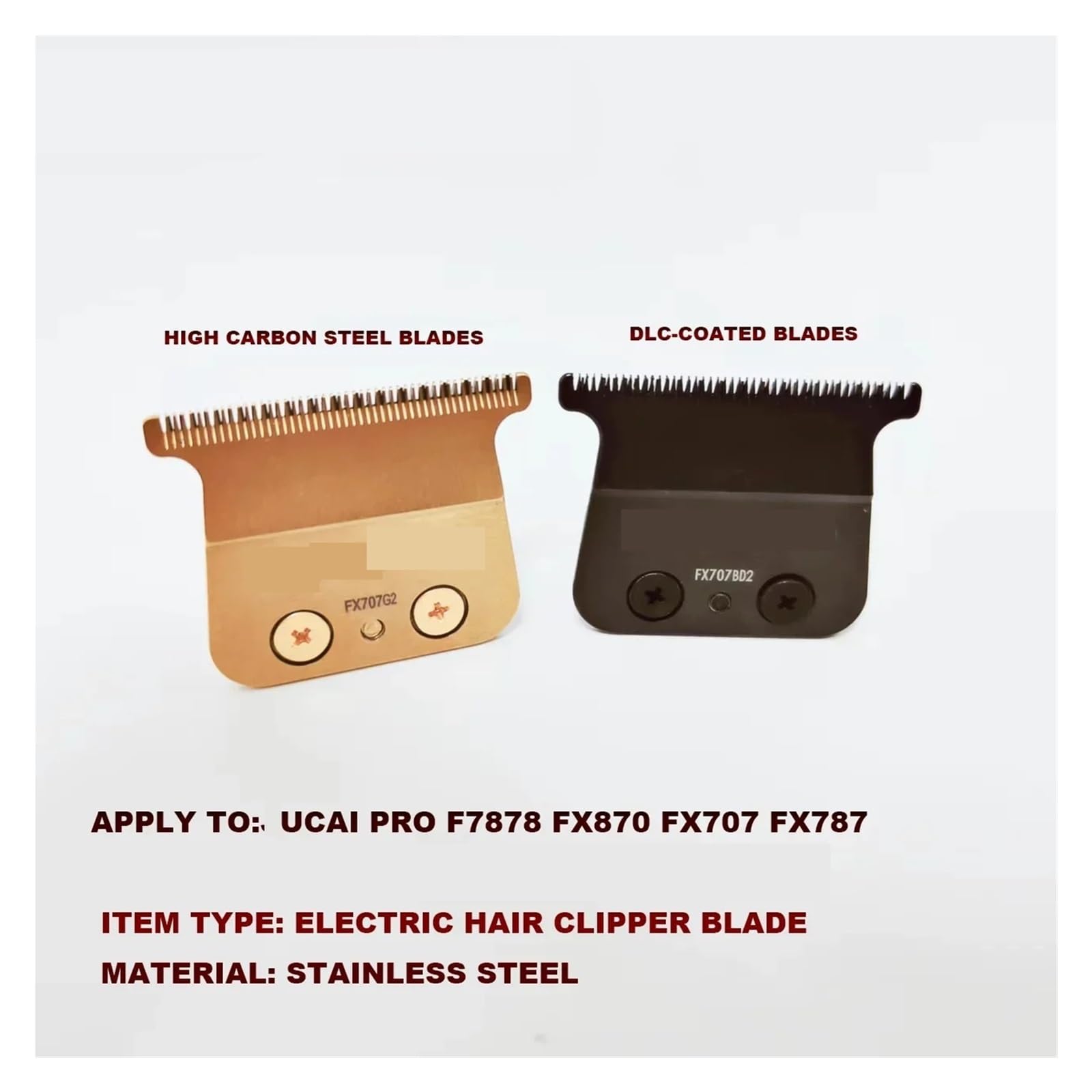 Kompatibel Mit BAB787 Oder 707Z, Kompatibel Mit JUCAI, PRO F7878 Professioneller Friseur-Dekorations-Schneidkopf Aus Kohlenstoffstahl Mit DLC-Beschichtung(DC blades)