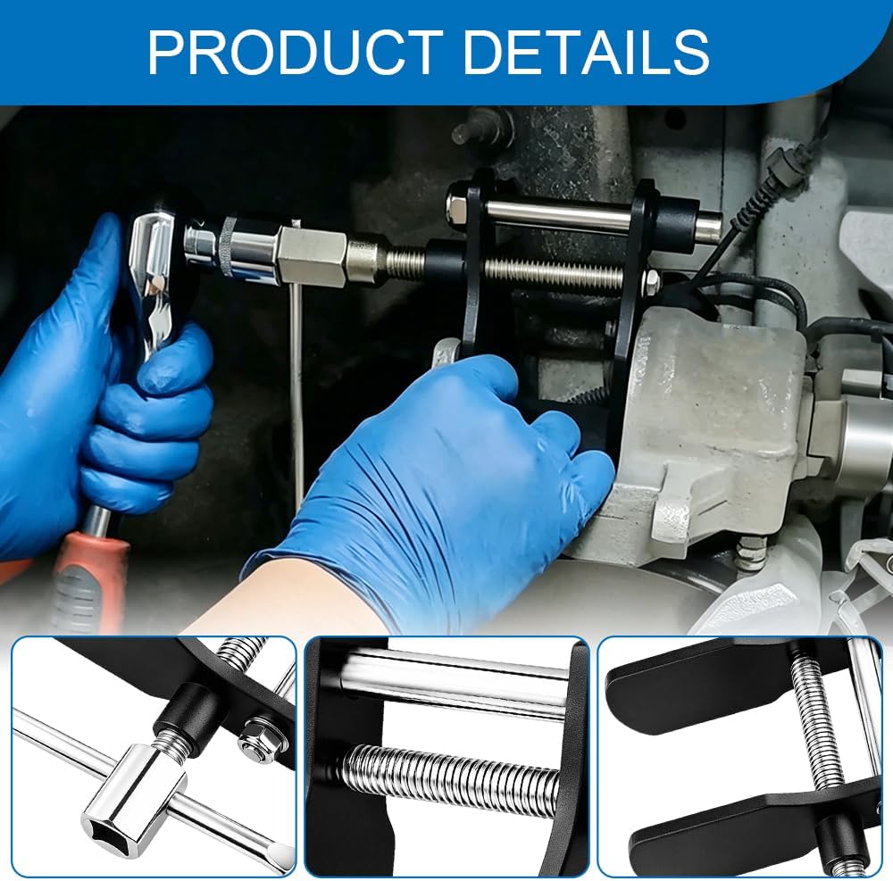 Brake Caliper Compression Tool, Brake Piston Spreader Tool, Heavy Duty Disc Brake Caliper Piston Pad Installation, Universal Disassembly Tool for Brake Piston Caliper Tool Fits Car SUV Truck