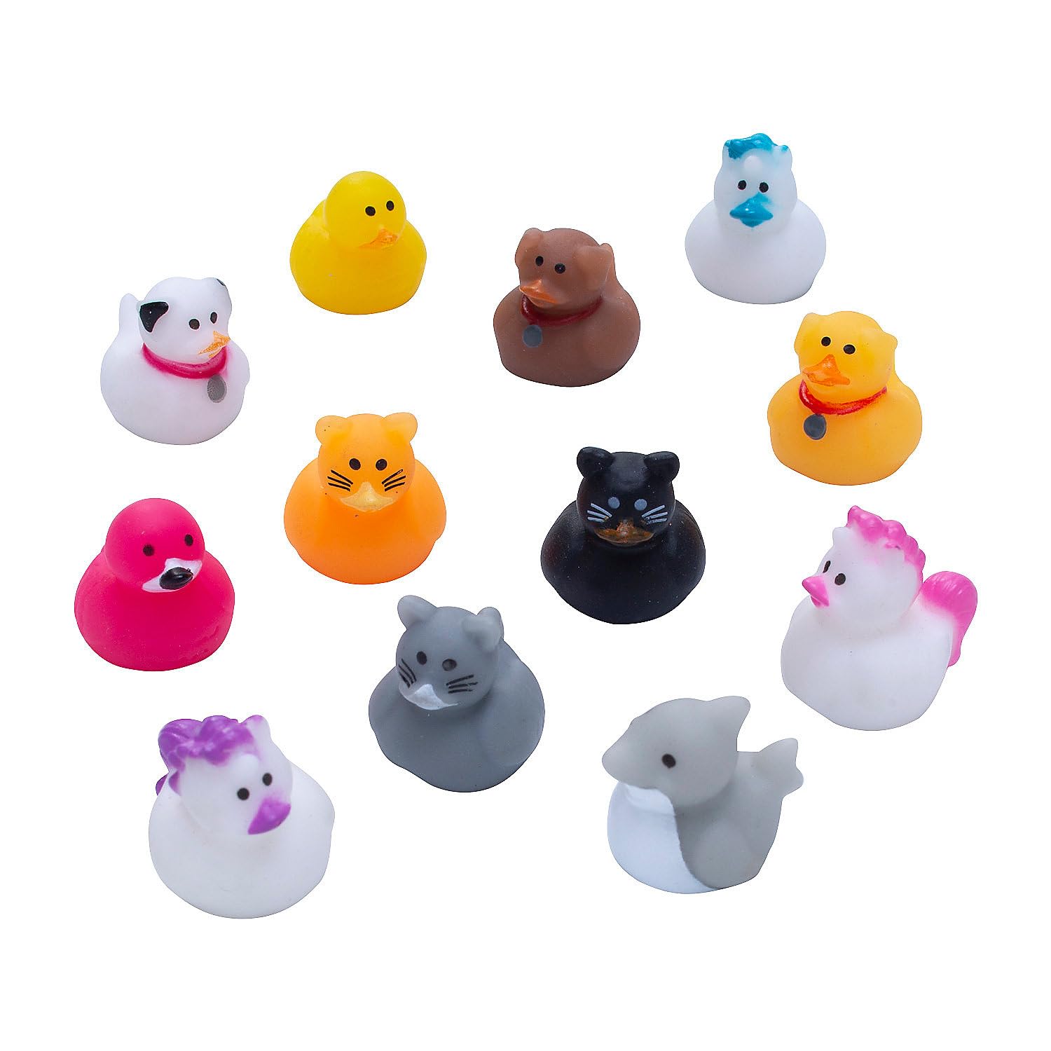 Fun Express Bulk 12 Piece Mystery Micro Quackers Rubber Duck Blind Bags