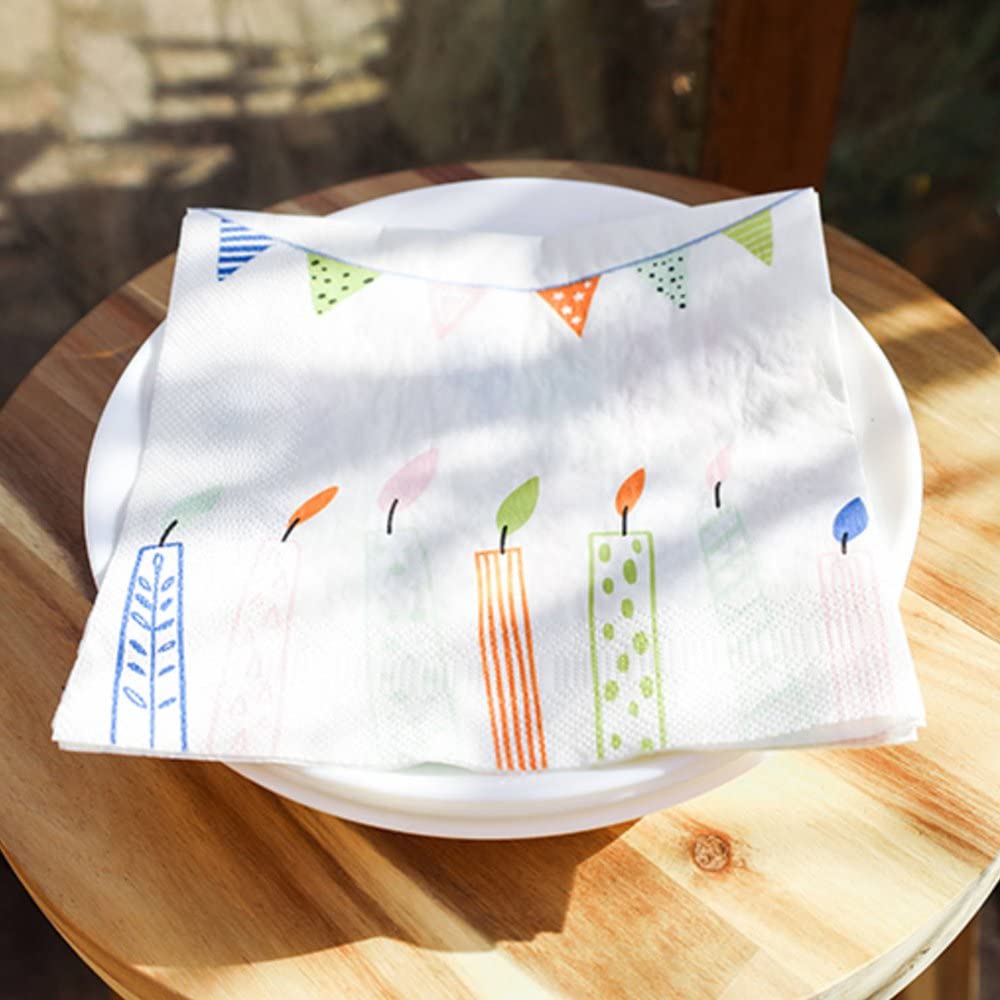 Folat Eco Party 62837 Napkins 33 x 33 cm Pack of 20 Multi-Coloured, multicoloured, Mittel - Image 3