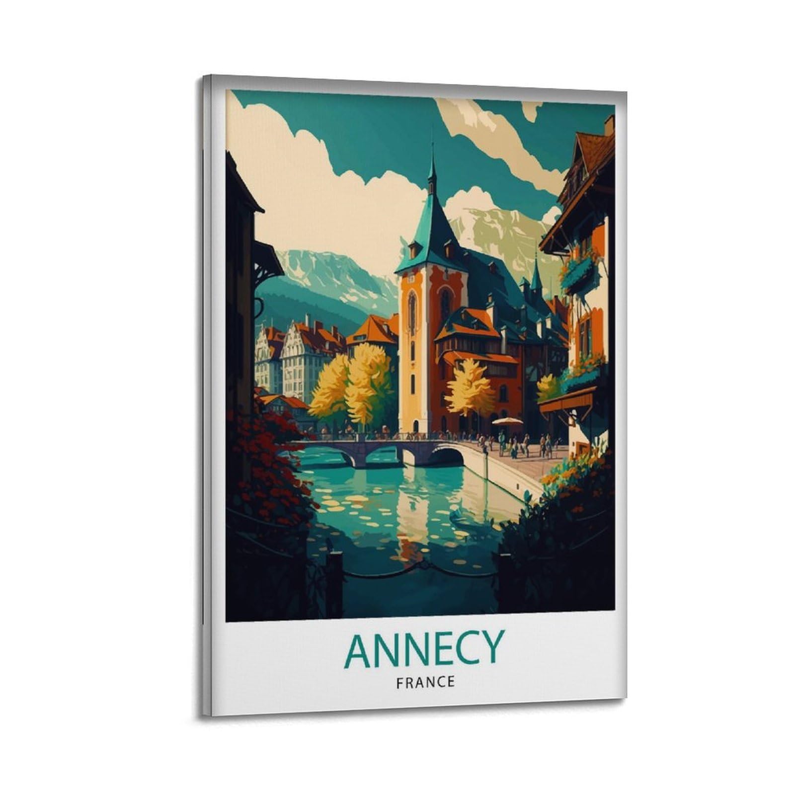 xiaoxiaoshen Annecy France Travel Lake Gift for Traveler Home_5_3 Canvas Poster Wall Art Prints Room Aesthetic Murals Bedroom And Living Decorations 20x30inch(50x75cm)