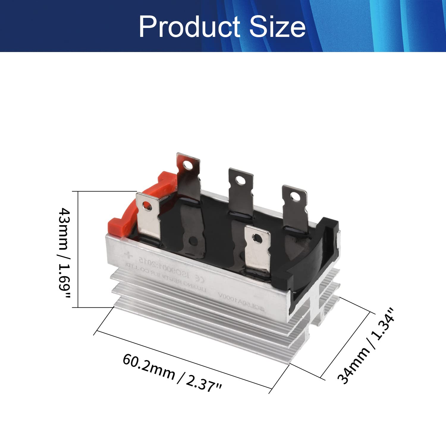 Three Phase Diode Module Bridge Rectifier 50A 1000V for SQL-50A Model 1Pcs,Aicosineg