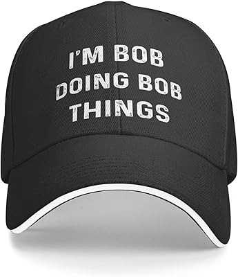 Im Bob Doing Bob Things Cap for Women Baseball Caps Funny Cap Black