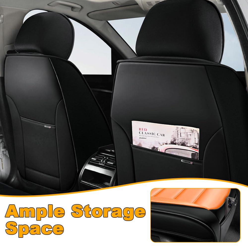 5 Seat Covers Fit for Chevrolet Chevy Equinox 2005-2025 Waterproof Premium Leather Automotive Accessories Seat Protectors Seat Cushions — view 3