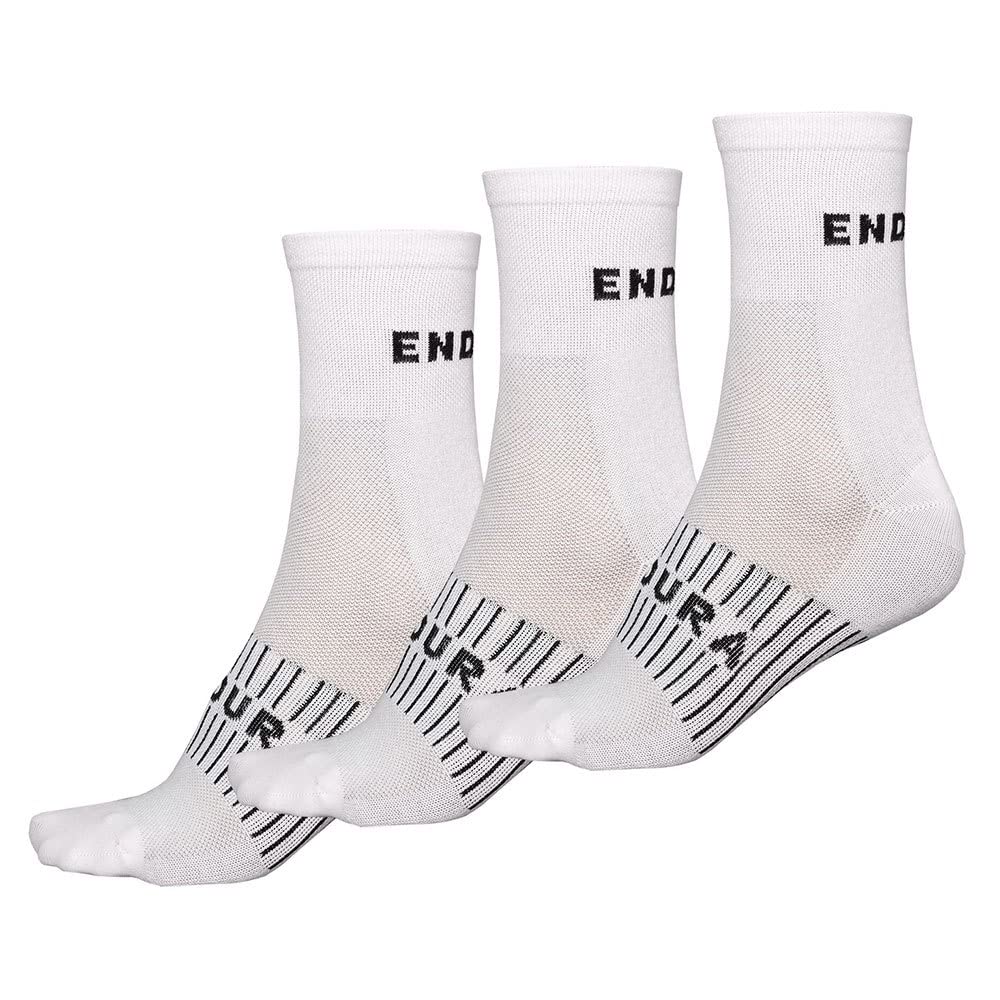 Canterbury Endura Men's CoolMax® Race 3-P Socks, White, L-XL