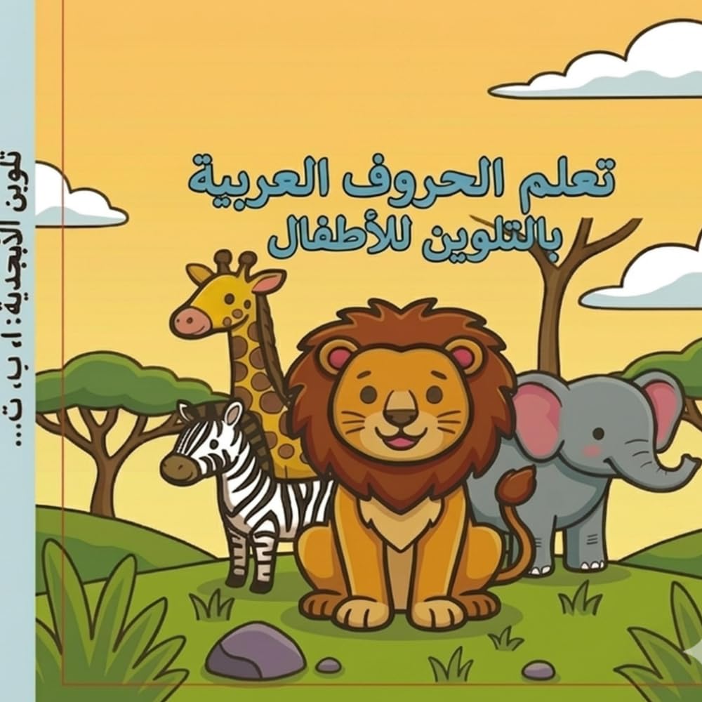 تعلم الحروف العربية بالتلوين للأطفال: Arabic Alphabet Coloring Book for Kids: A Fun Animal-Themed Journey from Alif to Ya for Preschoolers and Early Learners