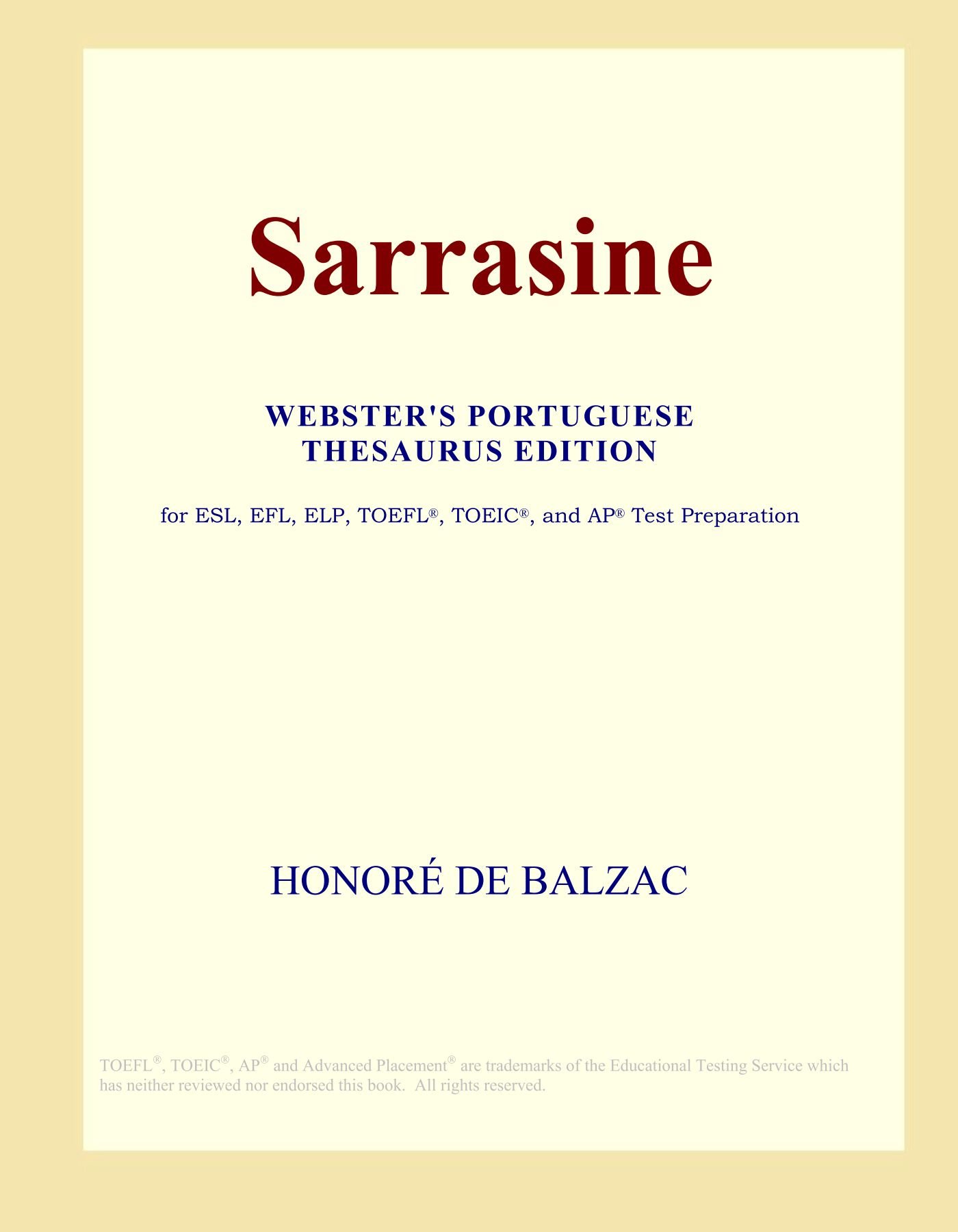 Sarrasine (Webster's Portuguese Thesaurus Edition)