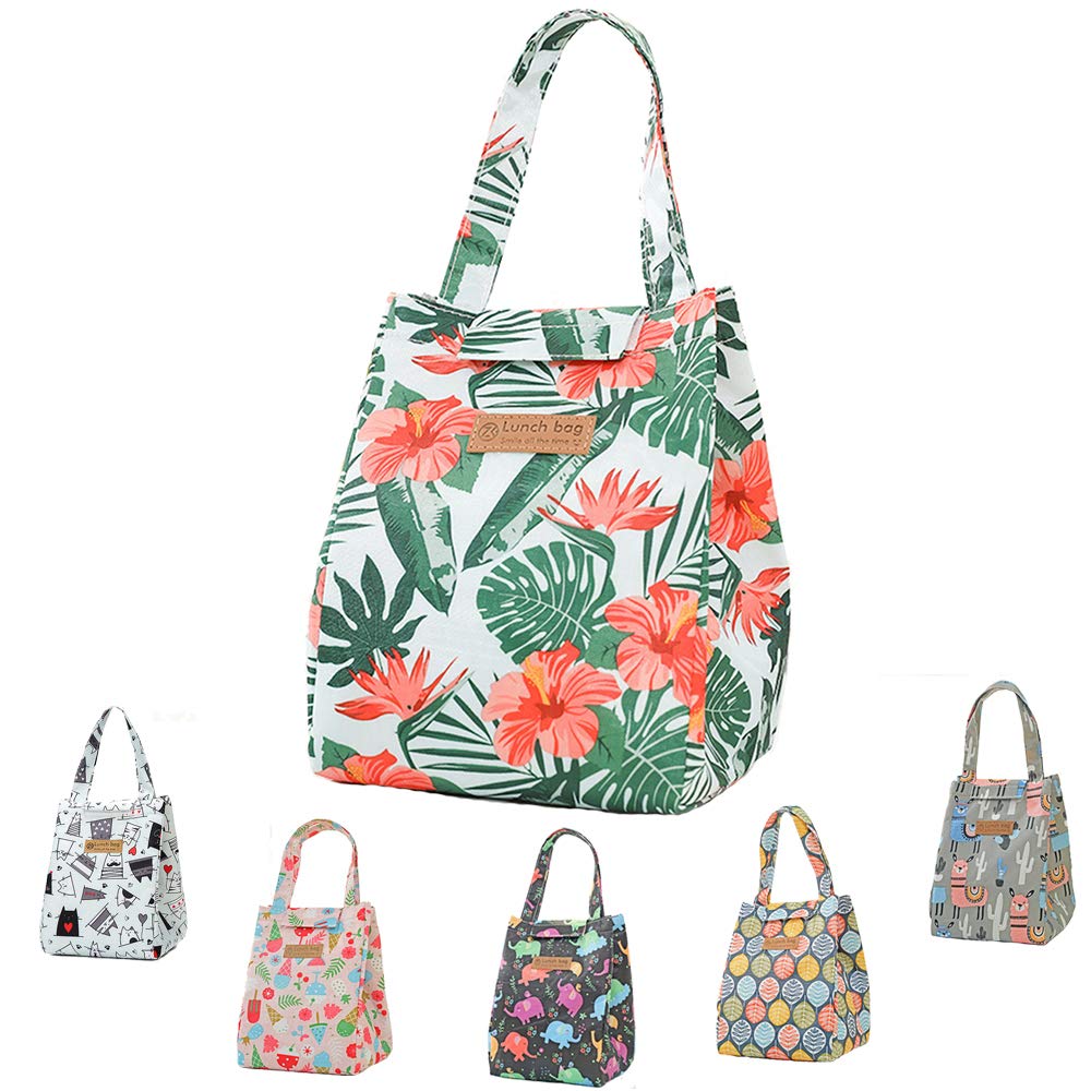 Borsa Termica Pranzo Grande - Per Scuola, Ufficio, Picnic, Isolante Per Cibo E Bevande, Design Foglie - Foto 11