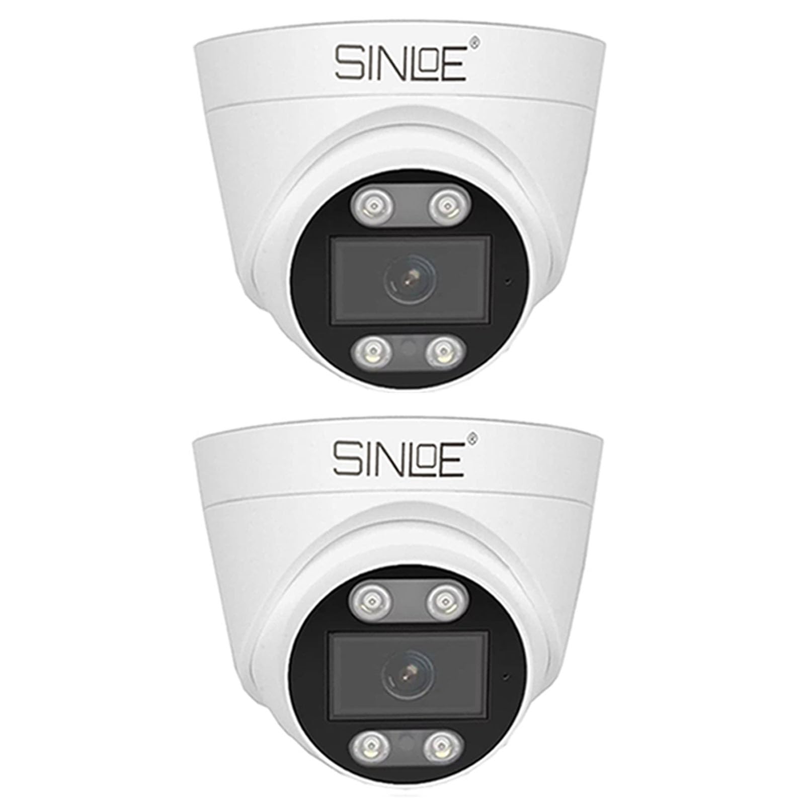 SINLOE 5 MP Indoor Dome IP Wired CCTV Camera, Color Night Vision, Built-in Microphone, Motion Detection, H.265, PoE, Compatible with CP Plus, Hikvision, Dahua, ONVIF NVRs, White (2 Units) (B0DBLYWS3Q) Amazon Price History, Amazon Price Tracker