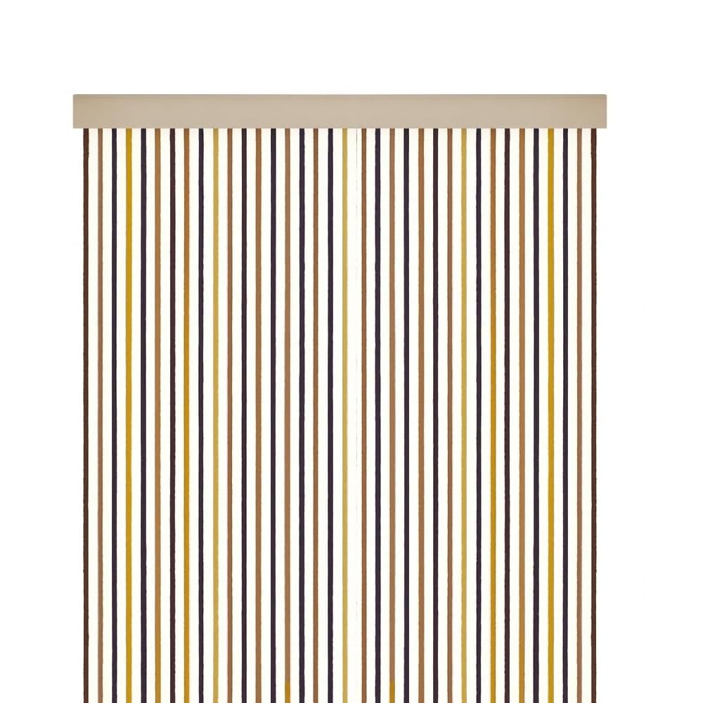 PALUPLUS Tenda a Cordoncino Antimosche, fili in Corda Intrecciata, misura 125x240 cm, tenda per porte e finestre, moschiera a pannello, catenelle a caduta, zanzariera per insetti -5851C-1,9 (Marrone)