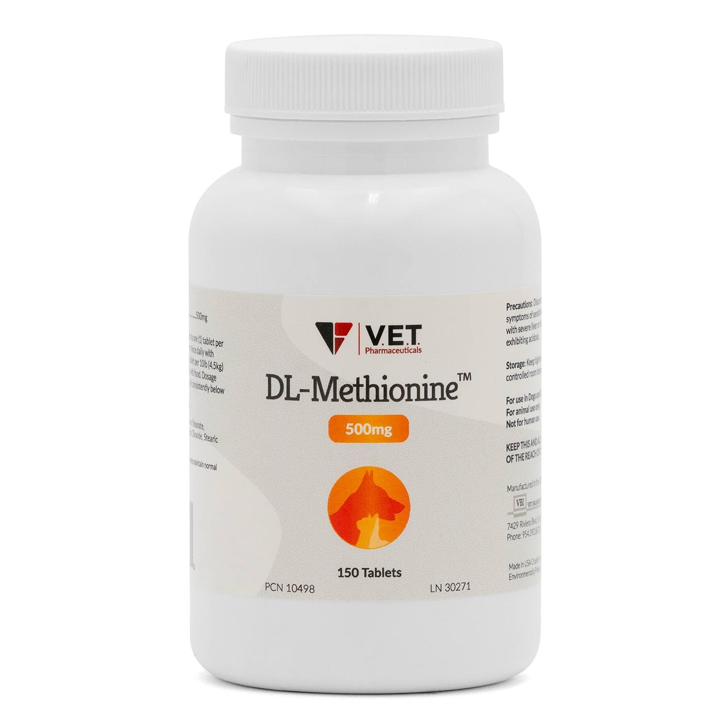 DL Methionine Tablets, 500mg, 150ct