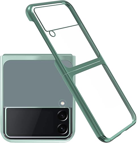 Miimall Funda compatible con Samsung Galaxy Z Flip 3 2021, a prueba de golpes y antiarañazos, delgada, rígida, de policarbonato, protector