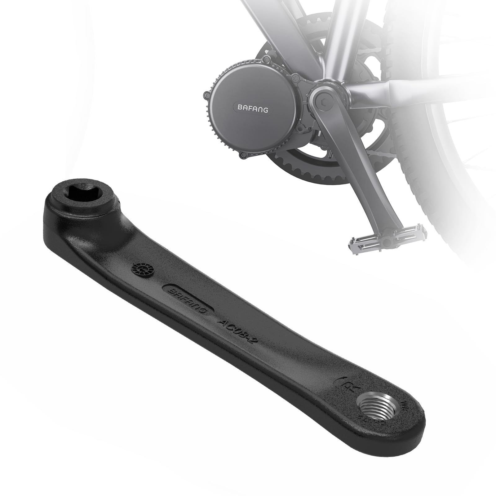 BAFANG Crank Arms Right Side 170mm Aluminum Alloy for 8fun Mid Drive Motor BBS01 BBS02 BBS01B BBS02B HD, Replacement Accessory with Diamond Hole for Ebike Conversion Kit