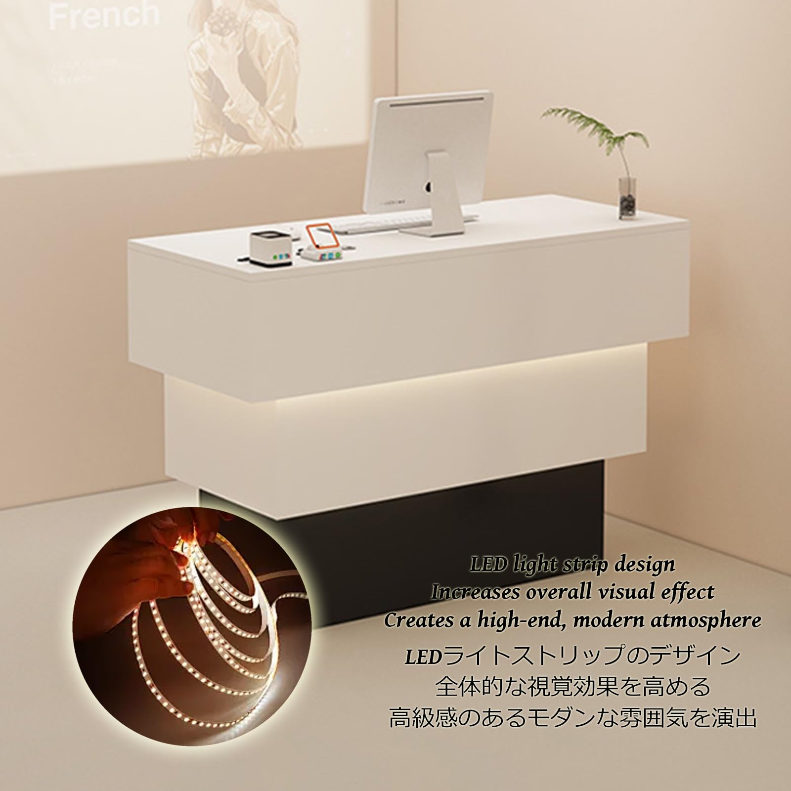 Amazon.co.jp: 受付デスク、チェックアウトカウンター、オフィス受付