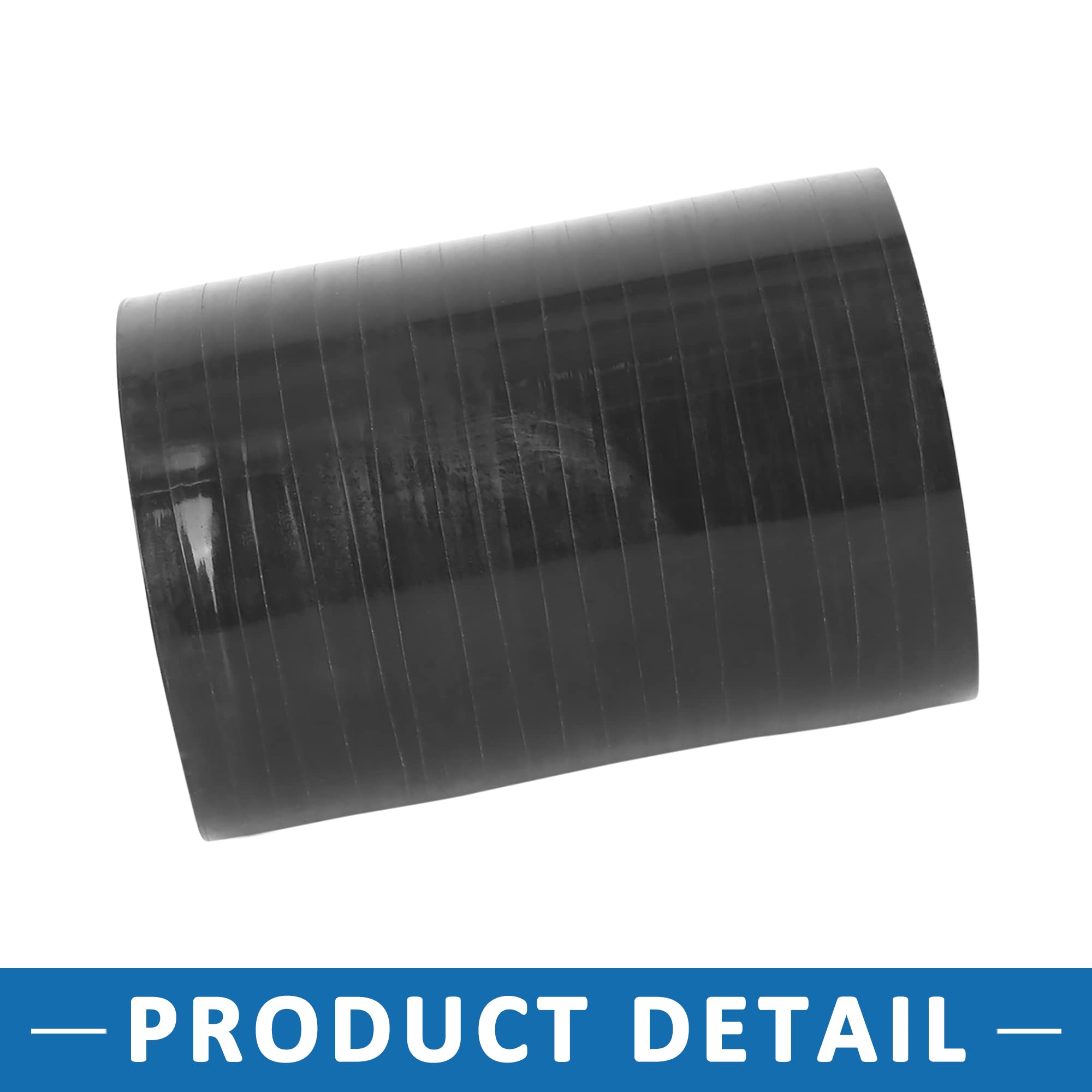 A ABSOPRO Auto Dritto Tubo Flessibile Accoppiatore Intercooler Tubo 65mm Nero Silicone