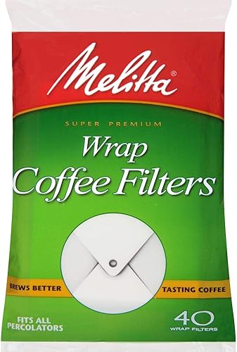 Melitta usaa Color Blanco Wrap Filtro de café, Blanco, Paquete de 1, Blanco