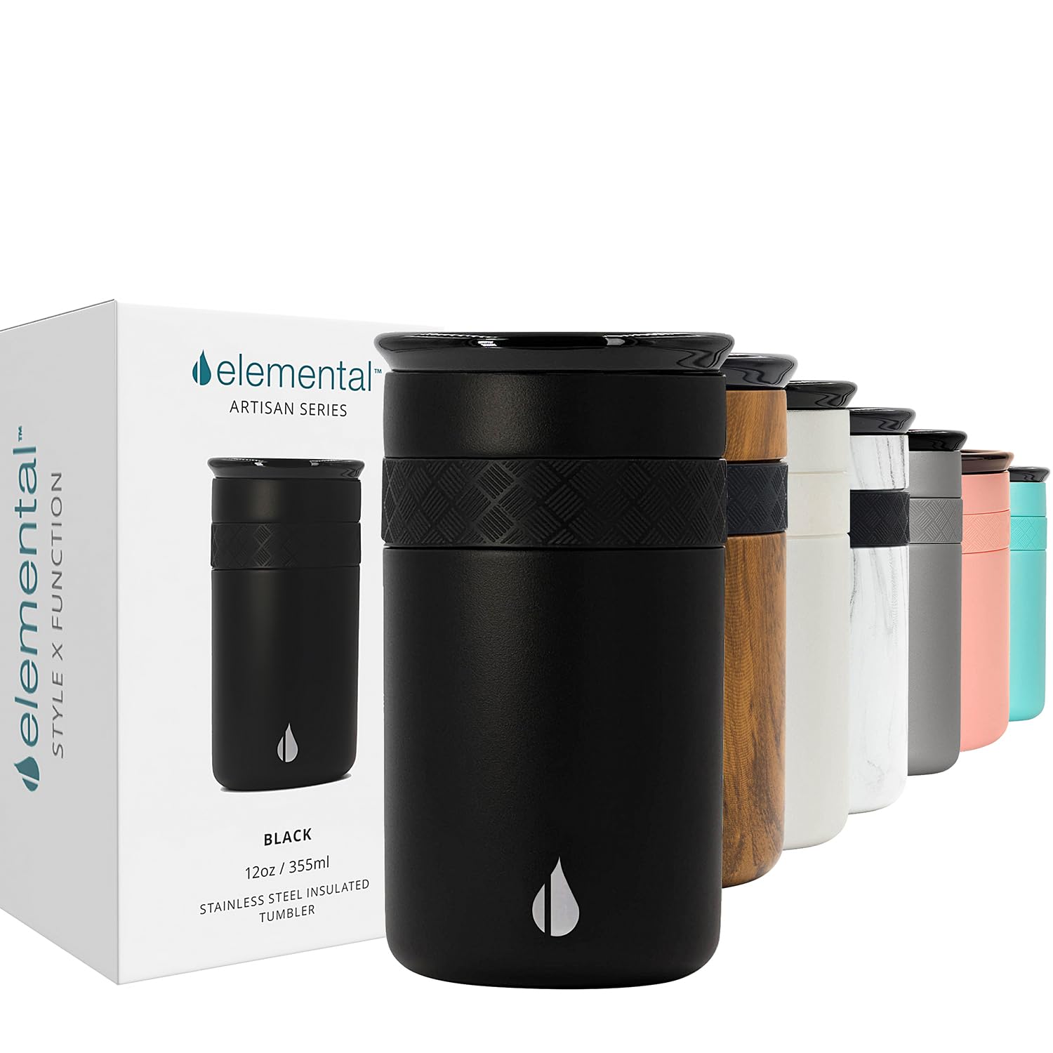 Artisan 12oz Triple-Wall Insulated Coffee Tumbler w/Ceramic Lid