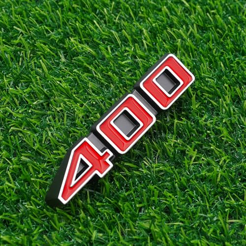 Image of Right & Left Rocker Panel Badge 3D Metal Emblems Nameplate Replacement for 3986990 1971-1975 inch400 inch 2Pc (Chrome Red)