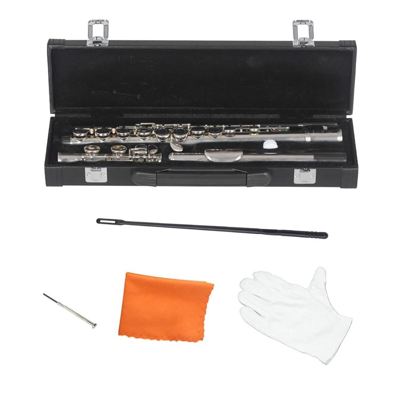 Flauto Flauto rosso 16 fori aperti chiusi Chiave C Strumento musicale da concerto per flauto traverso professionale