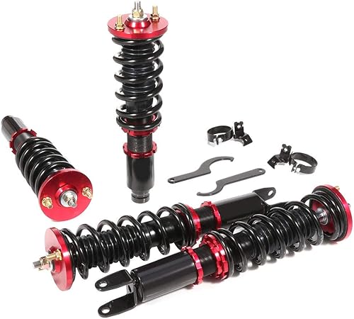 Suspensiones helicoidales amortiguadores de montaje de resorte SCITOO Juego completo de amortiguadores para Acura Integra 1990-1993/Honda Civic