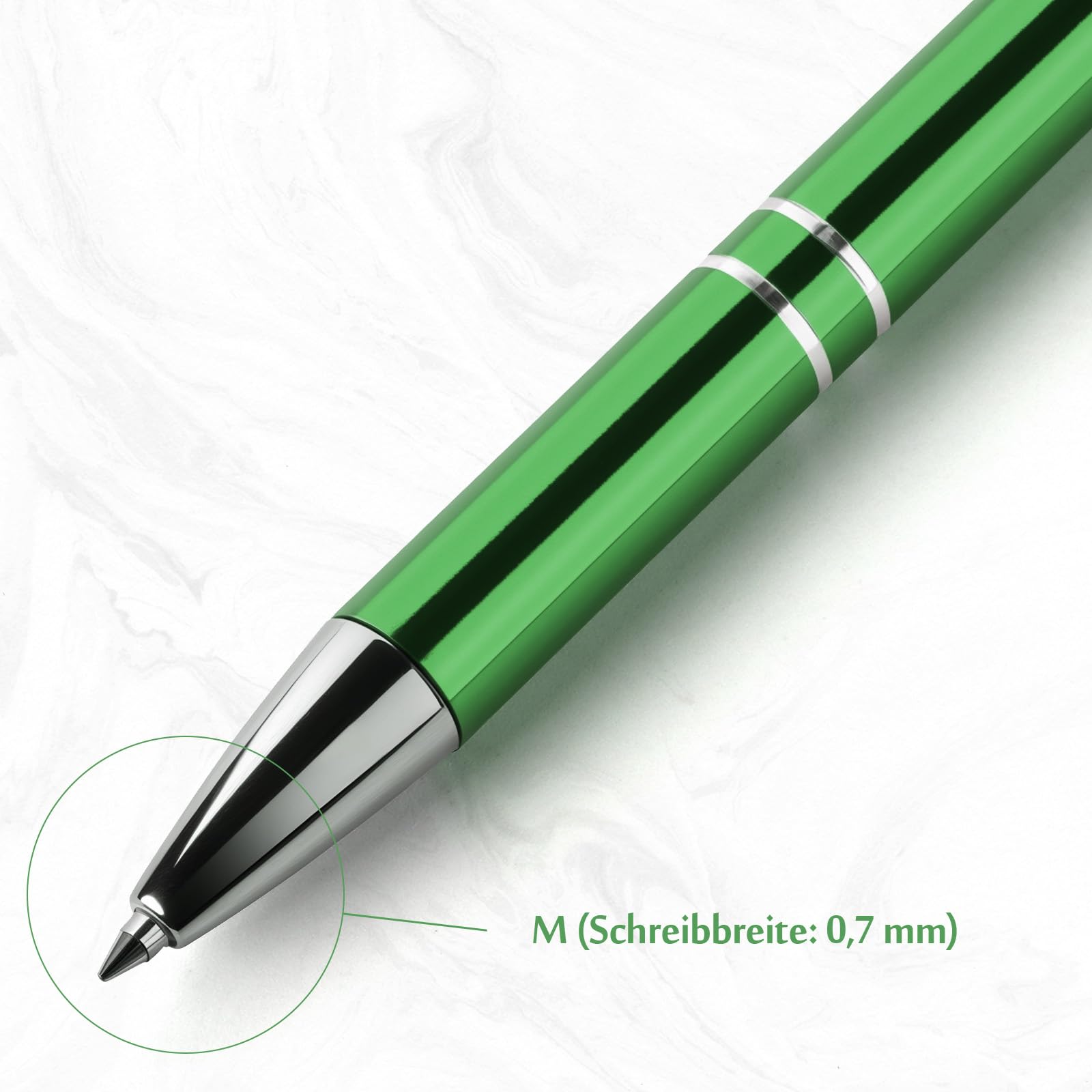 Personalisierter Kugelschreiber mit Gravur Wunschtext, 10–1000 STK 2-in-1 Ergonomisch Kugelschreiber mit Touchpen, Geschenk für Büro, Schule, Business & Vertragsunterzeichnung, 50 STK