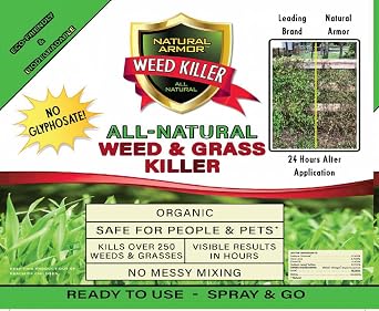 Natural Armor Weed and Grass Killer All-Natural Concentrated Formula. Contains No Glyphosate (16 Ounce Pint)