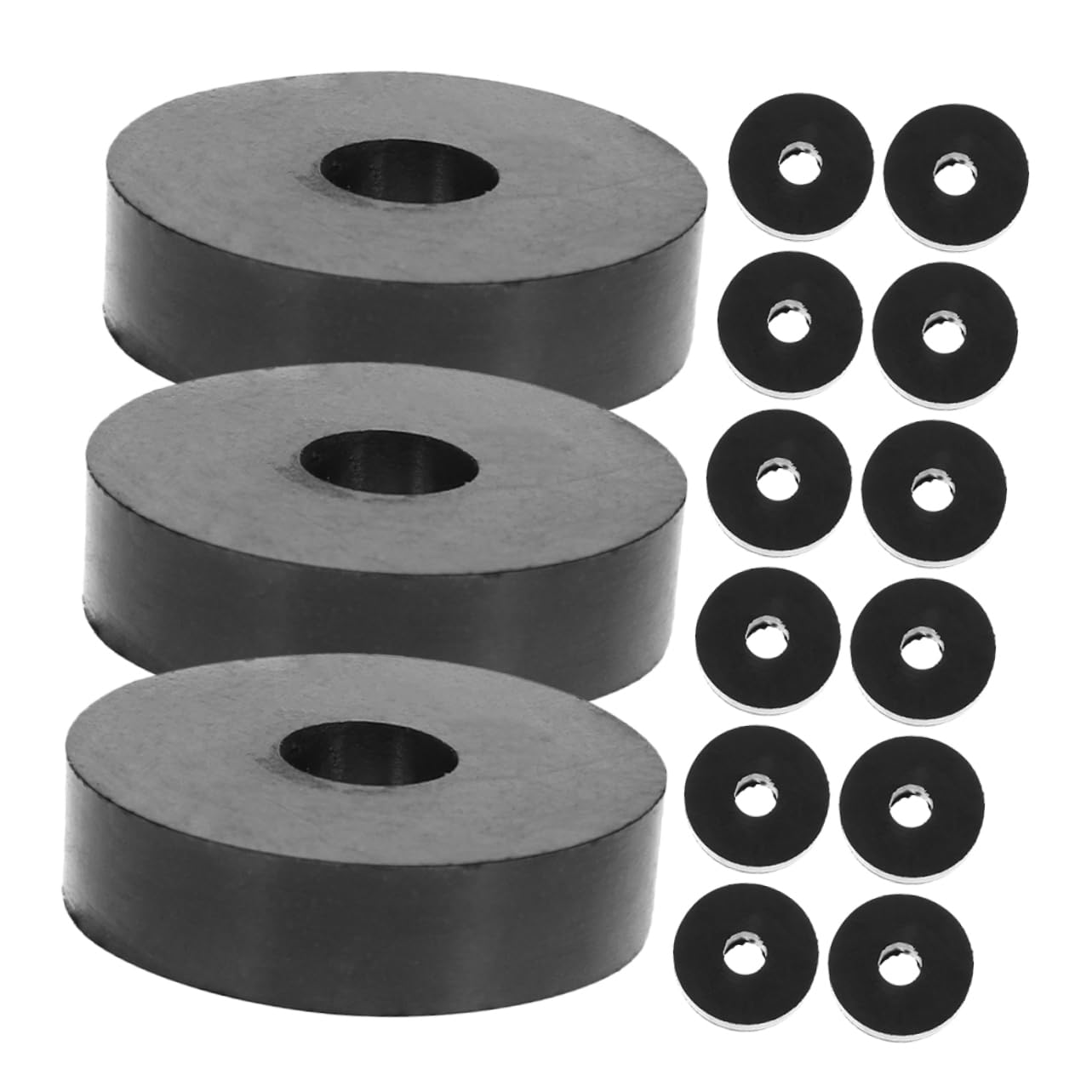 SOLUSTRE 3sets Rubber Washers for Vibration Suppression Bolts Spacers Fan Rubber Blocks Anti Slip Pad 25pcs*3