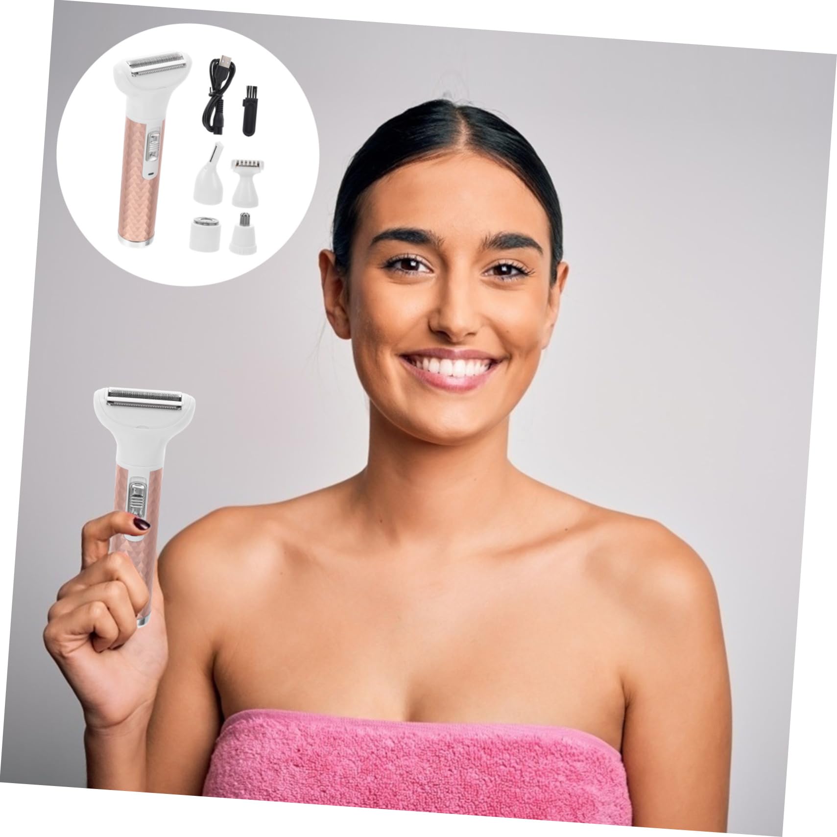 Afeitadora Eléctrica Multifunción Usb Recortadora De Cejas Para Mujer Depiladora Facial