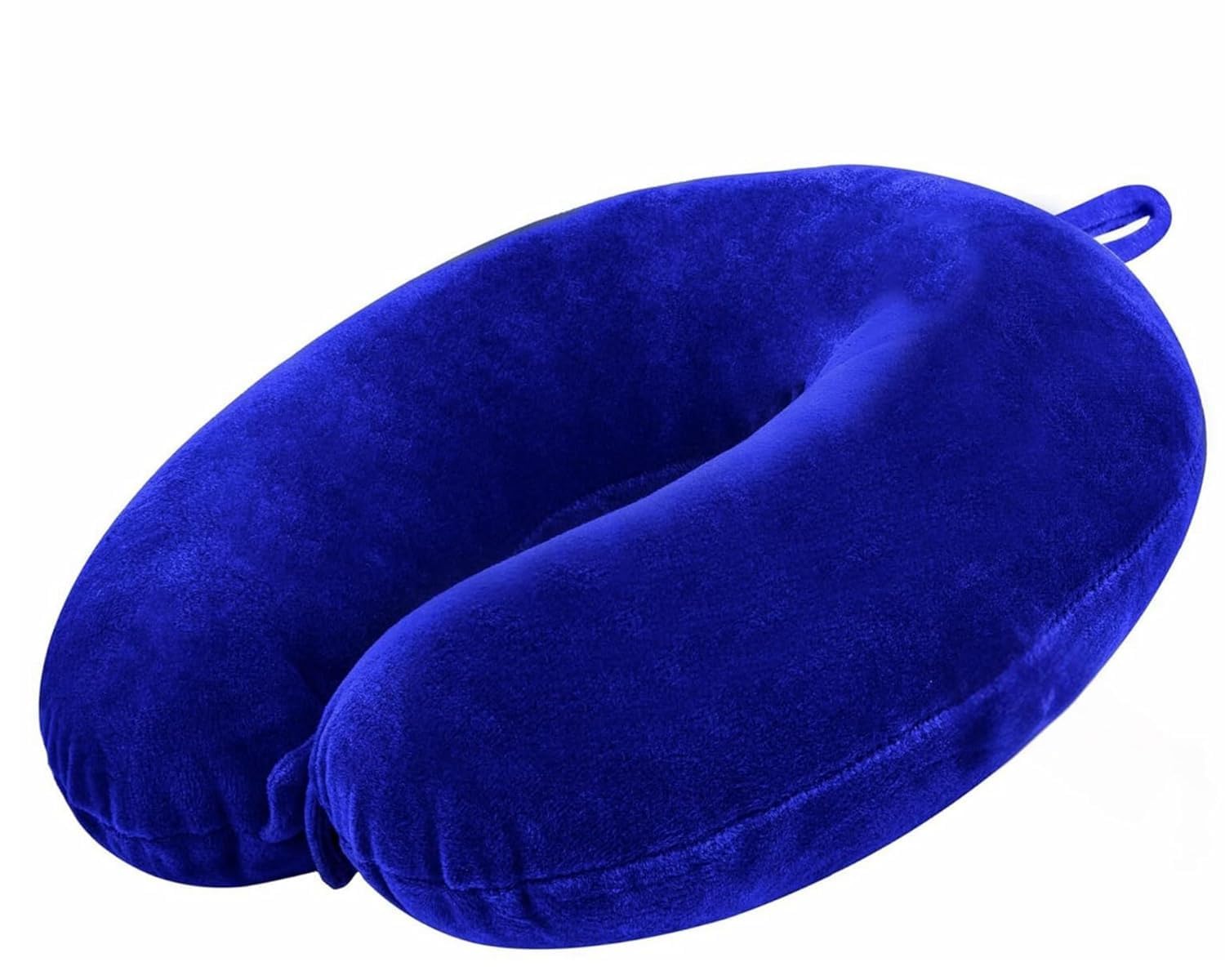 HOMORA ZONE U Shaped Neck Pillow for Travel in Airplane Flight/Car/Train for Sleeping,Comfortable Head Rest Neck Support | Lightweight Travel Pillow for Men and Women (Blue)-image-23