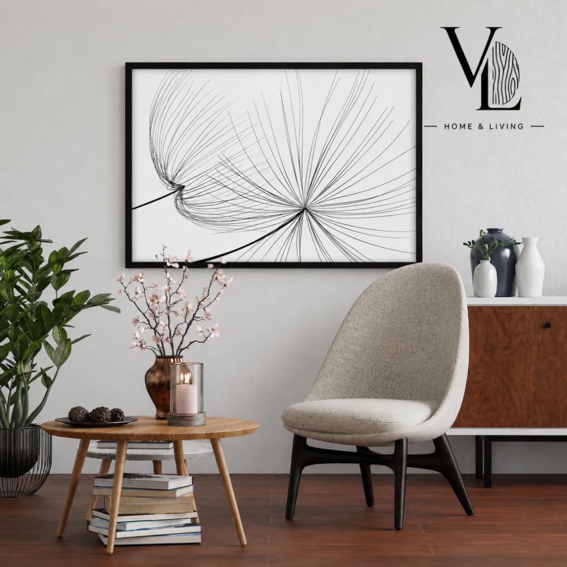 Velora H&L Set 3 Stück Bilderrahmen Schwarz 61 x 91,5 cm - Echtholzrahmen mit Acrylglas, Fotorahmen, Posterrahmen für Bilder, Fotos, Puzzels und Urkunden