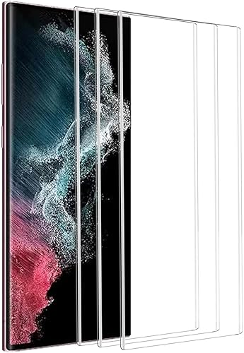FGFLOWER - Protector de pantalla para Samsung Galaxy S22 Ultra 5G de 6.8 pulgadas, protector de pantalla de vidrio templado, dureza 9H,