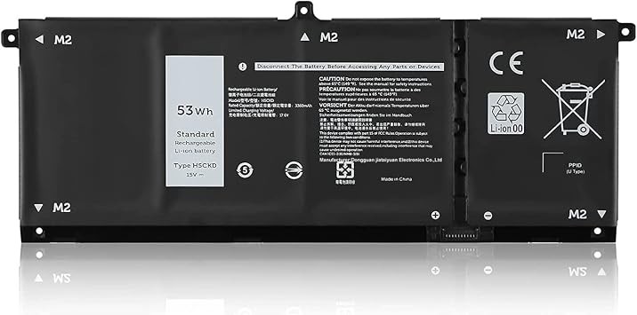 H5CKD Laptop Battery Compatible with Dell Latitude 3410 3510 Vostro 5300 5301 5401 5501 Inspiron 5300 5401 5408 5501 5508 5400 5406 7405 7300 7500 7506 2-in-1 Silver Edition 7T8CD Series15V 53Wh