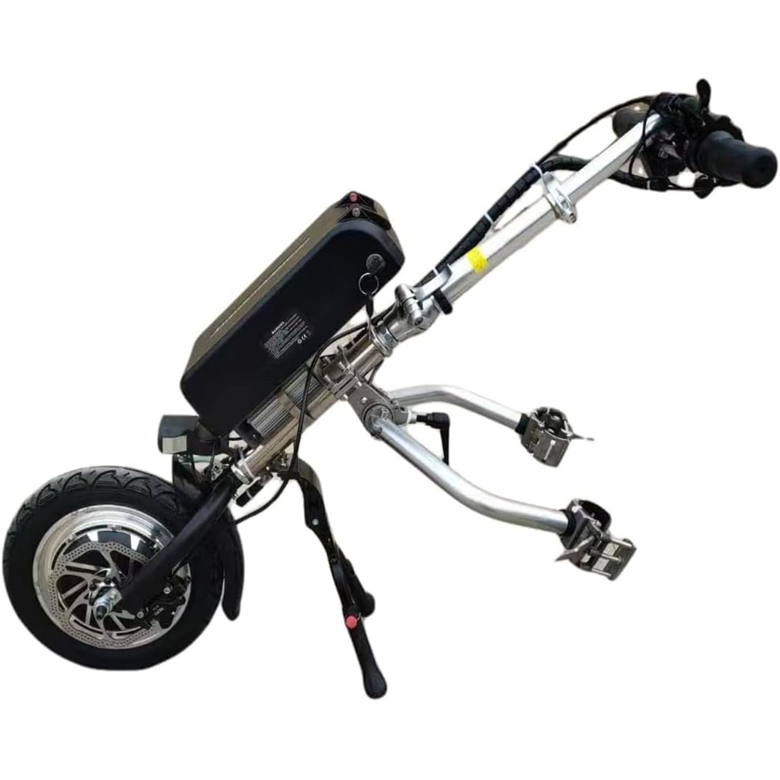 Tracción Eléctrica 500W Todo Terreno - Incluye Adaptador 20-26mm, Luz Frontal Ultrabrillante y Llantas 12" Antipinchazos - Compatible con el 95% de Sillas Ruedas Manuales,A