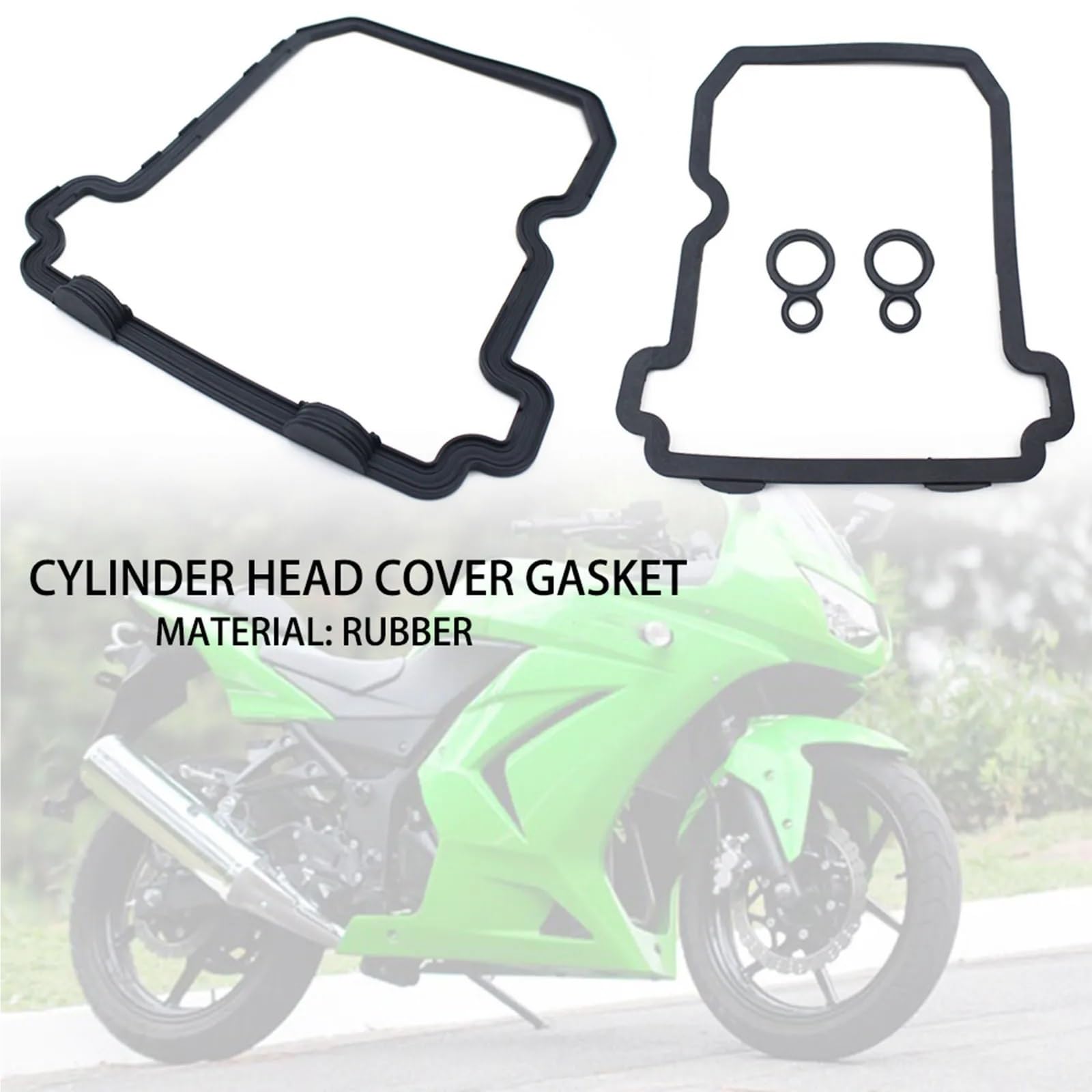 Schalldämpferdichtung Zylinderkopfhaubendichtungen Teile Motorrad-Motordichtung Verschleißfest 11061-0282 Passend für Kawasaki Ninja 300 250R