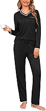 Women's Winter Cotton Long Sleeve V-Neck Sleepwear Set