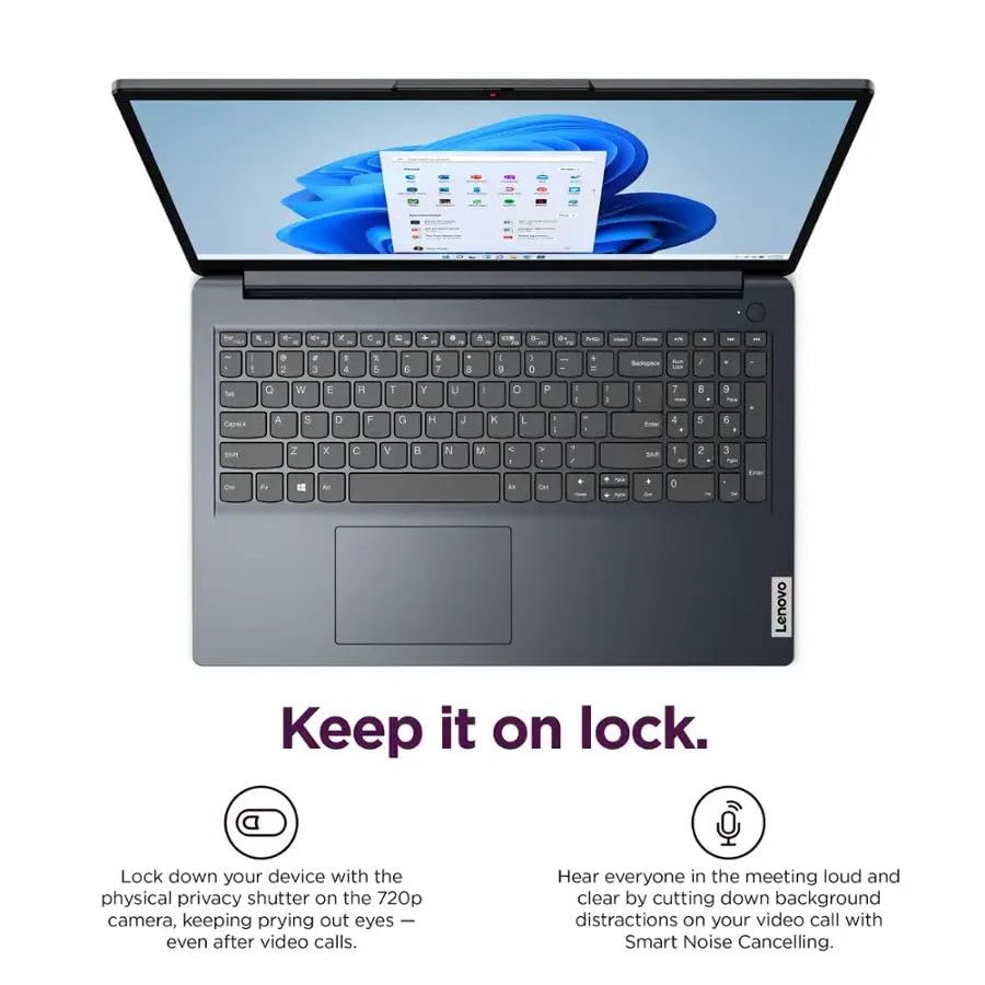 Lenovo IdeaPad 15.6" HD Anti-Glare w/ 1 Year Microsoft 365, 12GB RAM, 384GB SSD, Windows 11 Home, Up to 9.5 Hours Battery Life, Intel Processor, WiFi 6, HDMI, USB-C, SD Card Reader, w/WOWPC USB