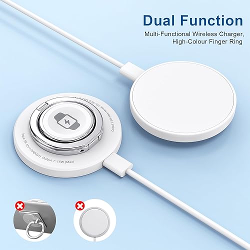 Miniatura 8 de Agarre magnético para teléfono para soporte de anillo MagSafe, agarre magnético para teléfono Allengel Gym con soporte ajustable para montaje