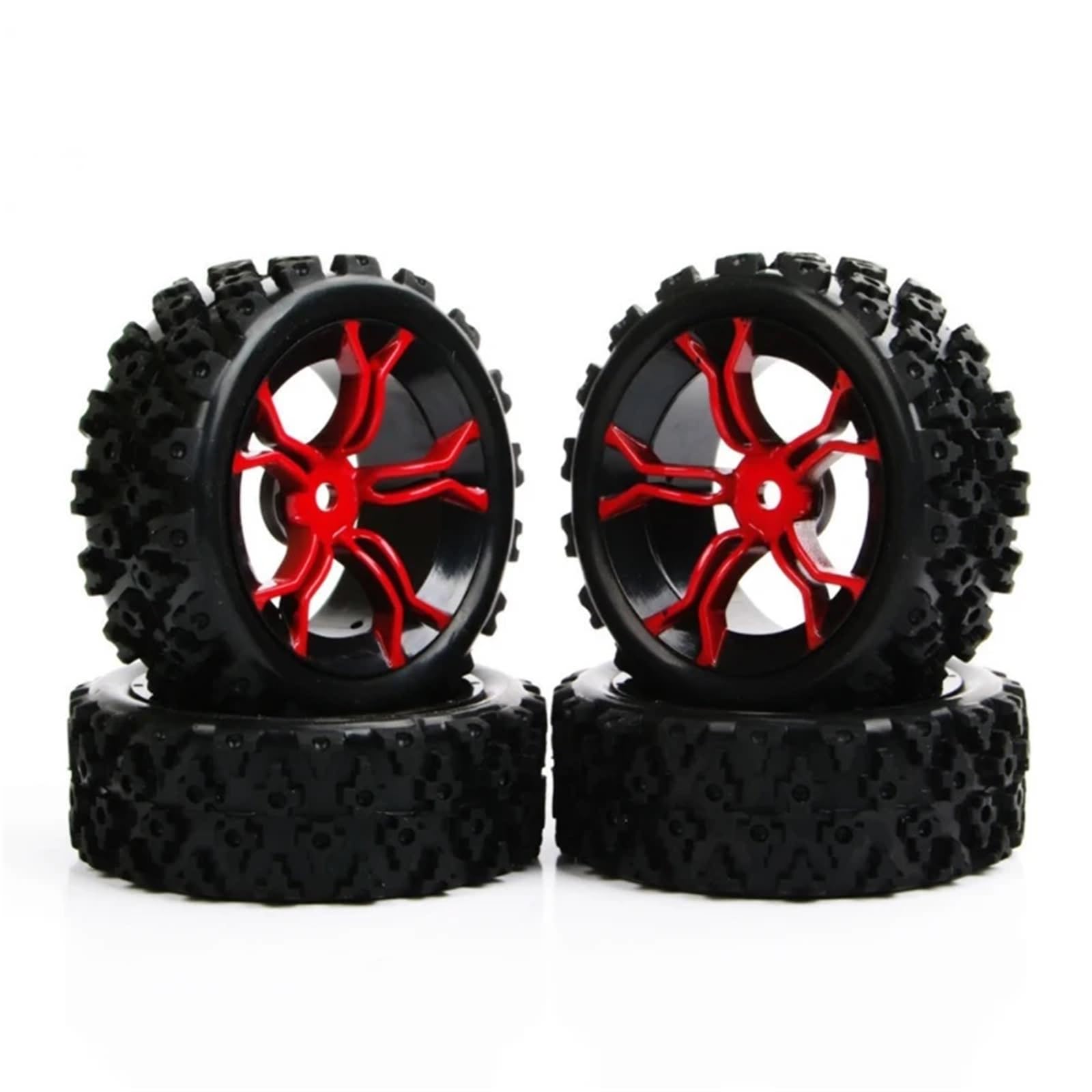 RC NeumáTicos para HSP para HPI 1/10 4 Uds Escala Neumáticos para Rally Llanta Rueda con 6mm Offset 12mm Hex RC Accesorios Coche Todoterreno Orugas Modificadas
