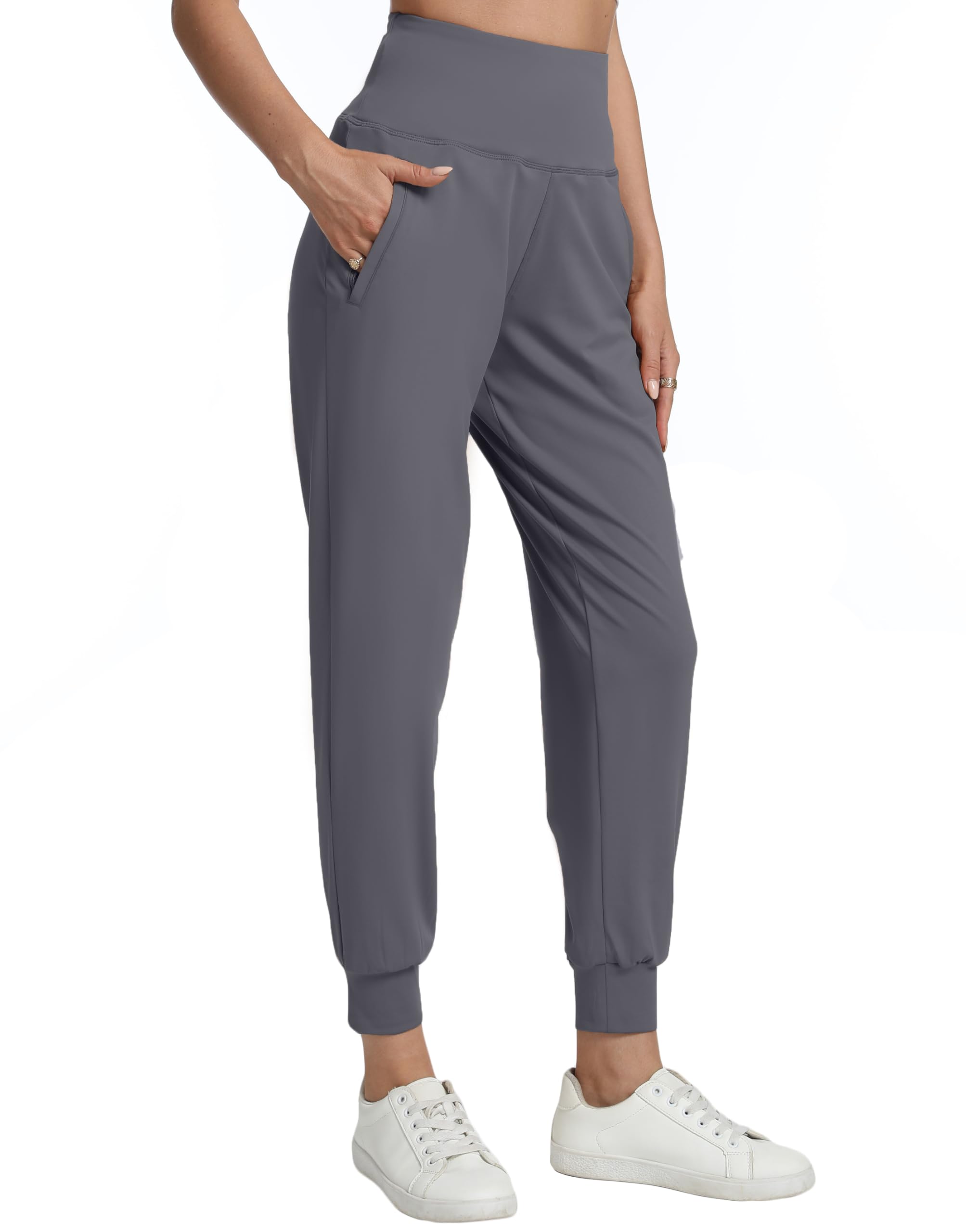 Womens Joggers with Zipper Pockets Lightweight Workout