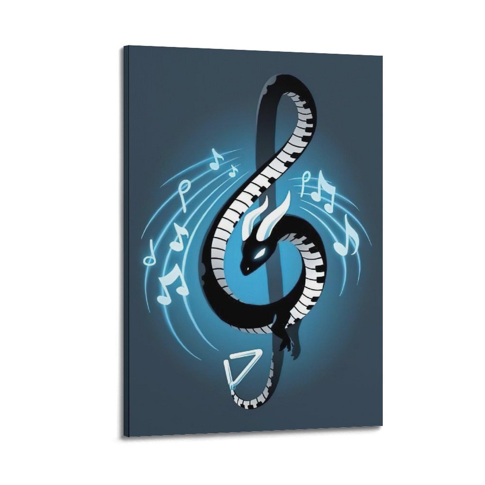 GJDYMX Poster decorativo da parete su tela, motivo astratto, serpente, note musicali, poster decorativo moderno, per camera da letto, per camera da letto, 50 x 75 cm