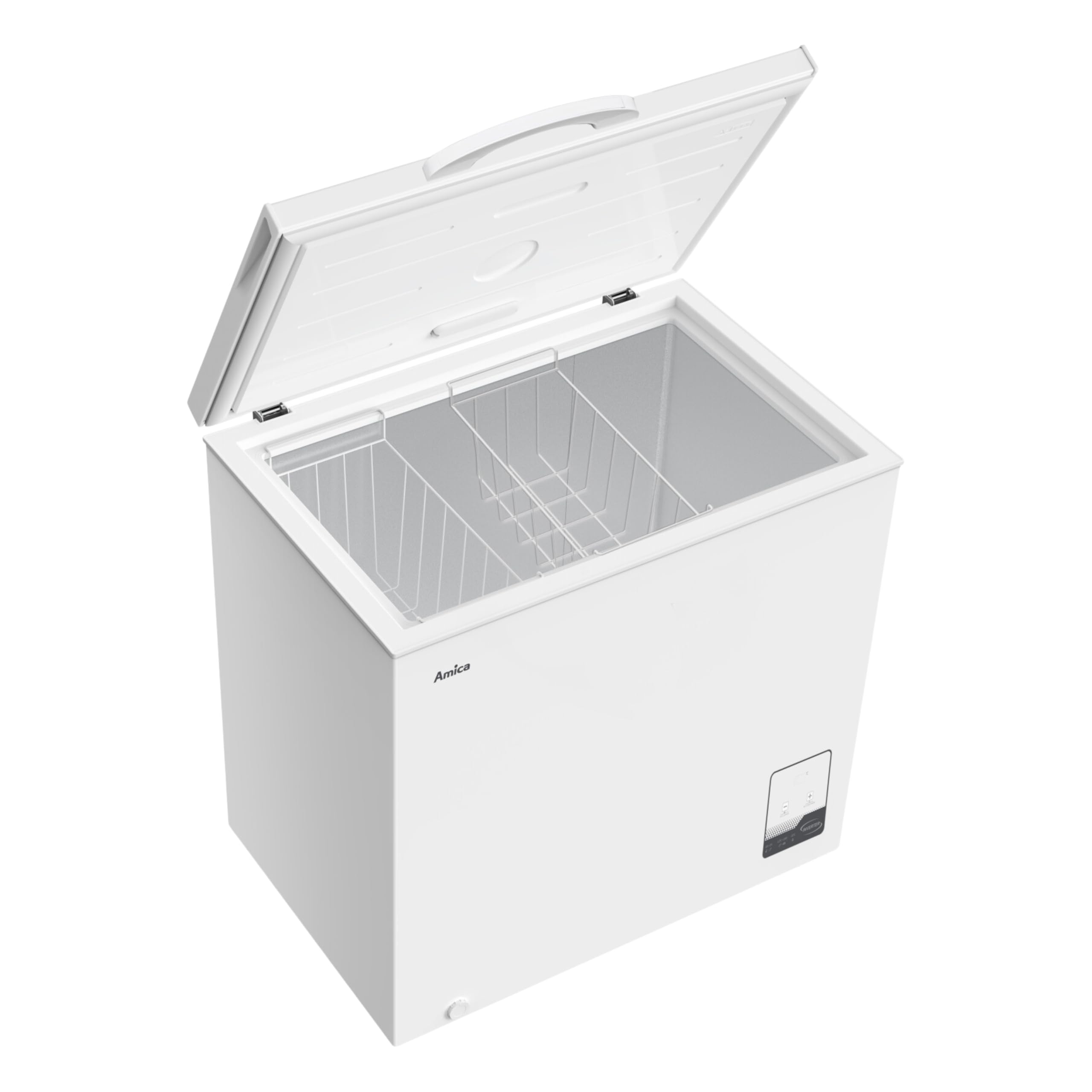 Amica Gefriertruhe freistehend 199 l FrostControl Inverter-Kompressor elektronische Steuerung 83,5 x 82,3 x 55,6 cm Weiß